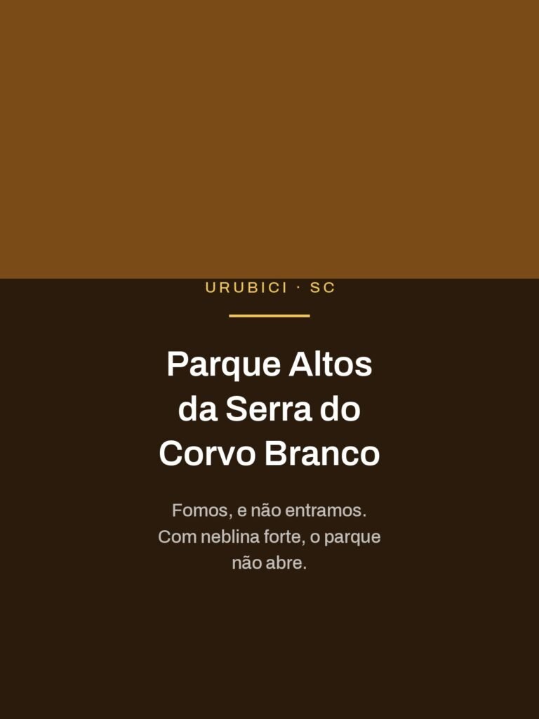 Cartao com o nome Parque Altos da Serra do Corvo Branco
